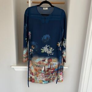 Lavand Women's Blue Floral Dress